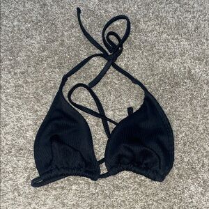 Hollister Black Triangle Halter Bikini Top